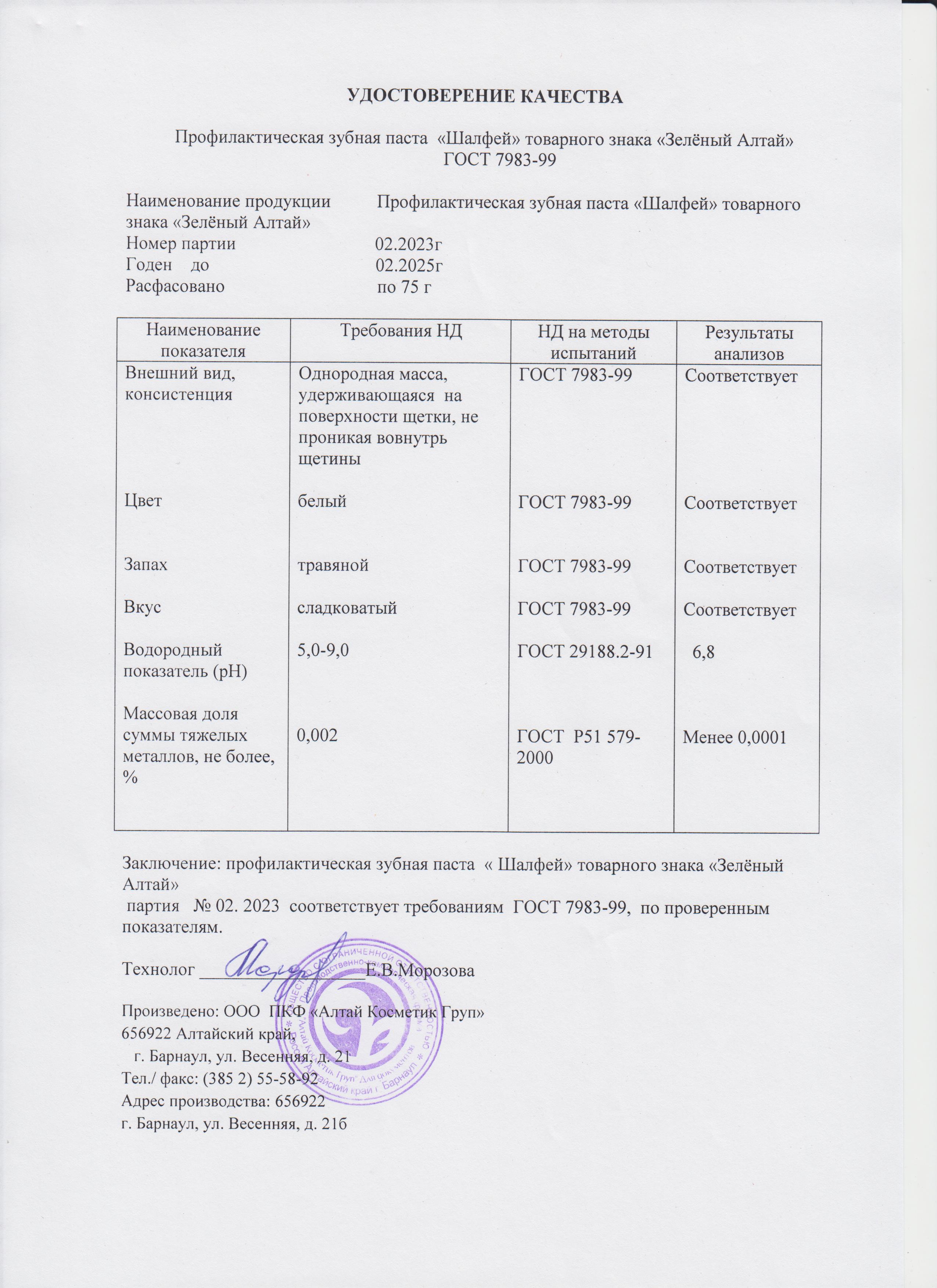 Паспорт №022023